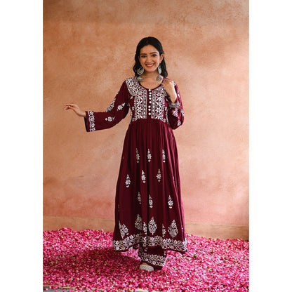 House of Chikankari Gulnar Chikankari Modal Anarkali Set