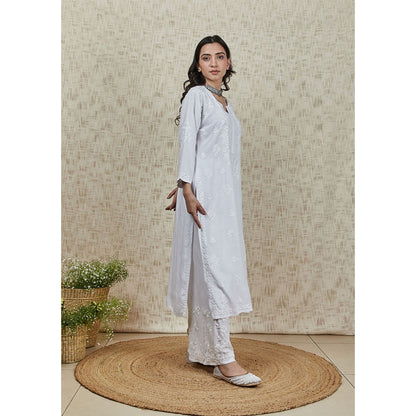 House of Chikankari Heer Chikankari Modal Straight Kurta