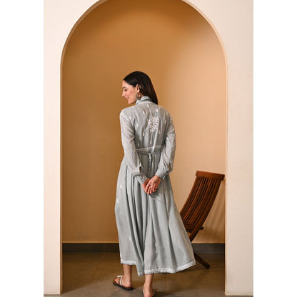 House of Chikankari Aabida Chikankari Modal A-Line Dress