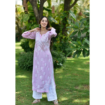 House of Chikankari Haifa Chikankari Modal Straight Kurta
