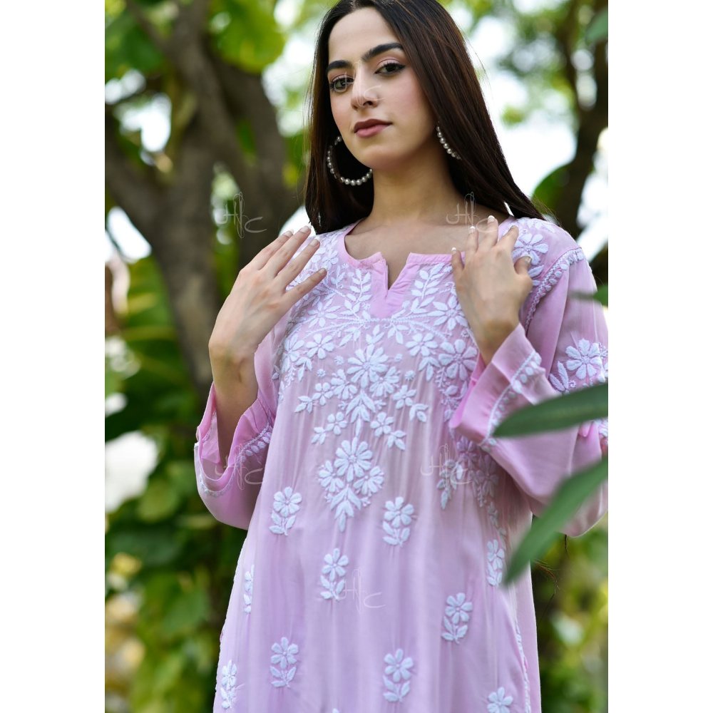 House of Chikankari Haifa Chikankari Modal Straight Kurta
