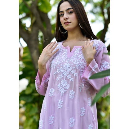 House of Chikankari Haifa Chikankari Modal Straight Kurta