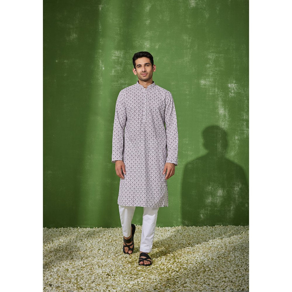 House of Chikankari Nasir Cotton Straight Men Kurta