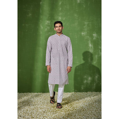 House of Chikankari Nasir Cotton Straight Men Kurta