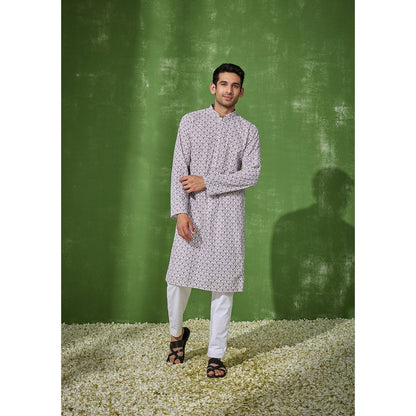 House of Chikankari Nasir Cotton Straight Men Kurta