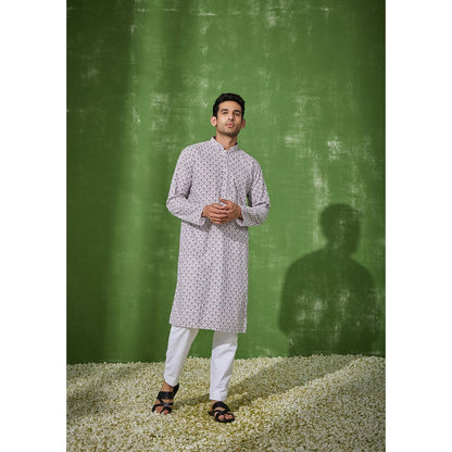 House of Chikankari Nasir Cotton Straight Men Kurta