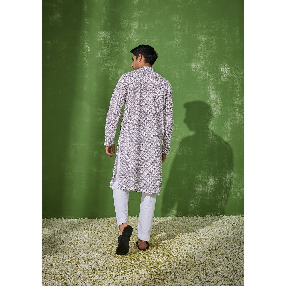 House of Chikankari Nasir Cotton Straight Men Kurta