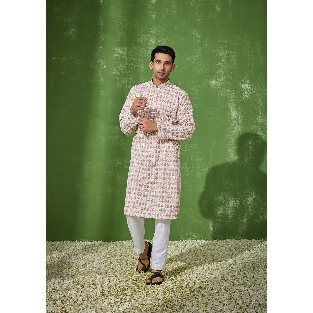 House of Chikankari Faisal Cotton Straight Men Kurta
