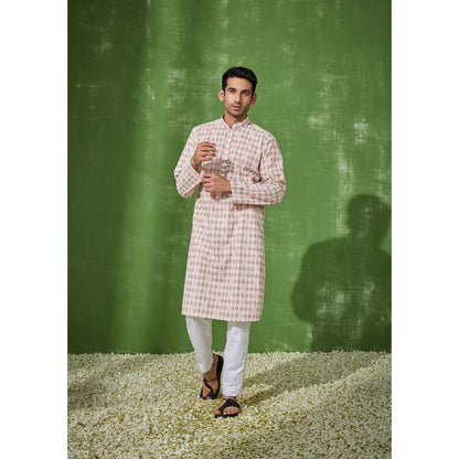 House of Chikankari Faisal Cotton Straight Men Kurta