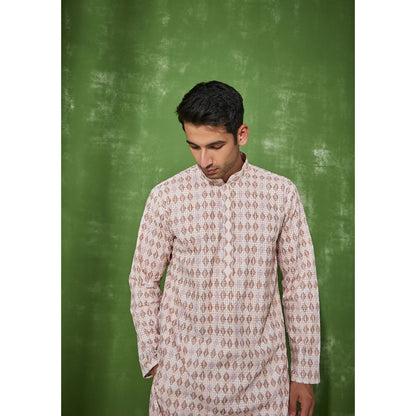 House of Chikankari Faisal Cotton Straight Men Kurta