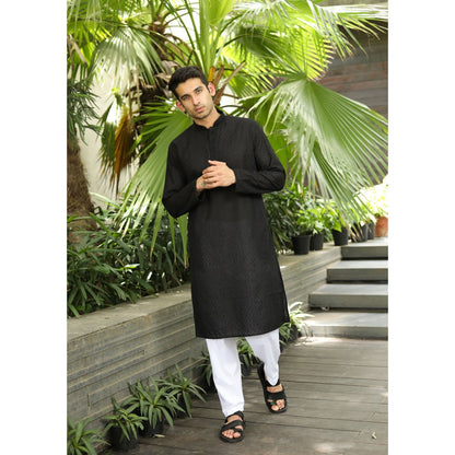 House of Chikankari Uman Chikankari Cotton Straight Men Kurta