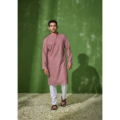House of Chikankari Aftab Cotton Straight Men Kurta