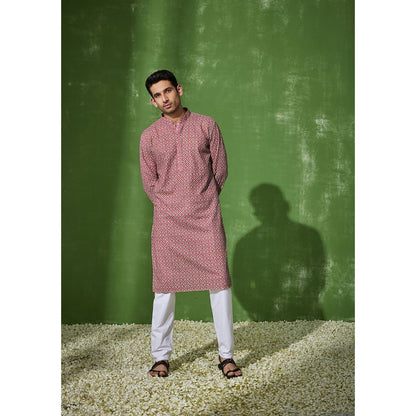 House of Chikankari Aftab Cotton Straight Men Kurta
