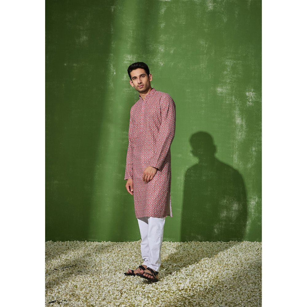 House of Chikankari Aftab Cotton Straight Men Kurta