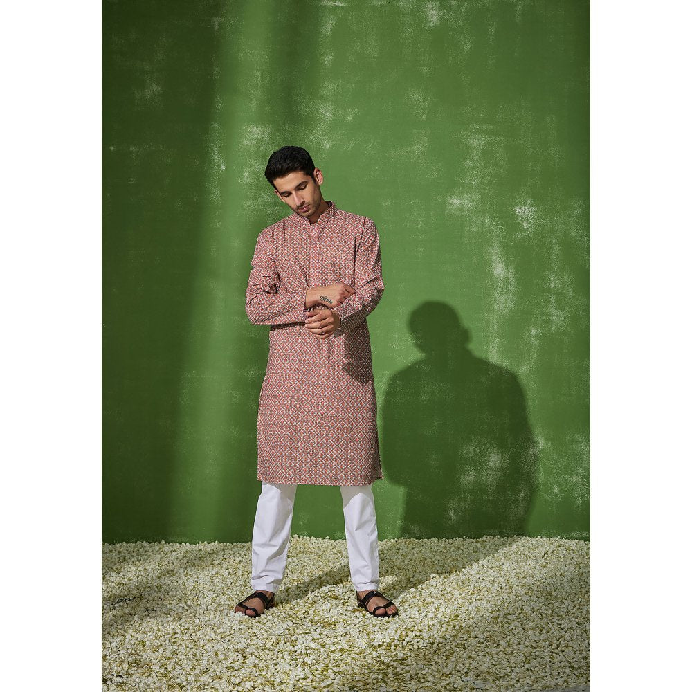 House of Chikankari Aftab Cotton Straight Men Kurta