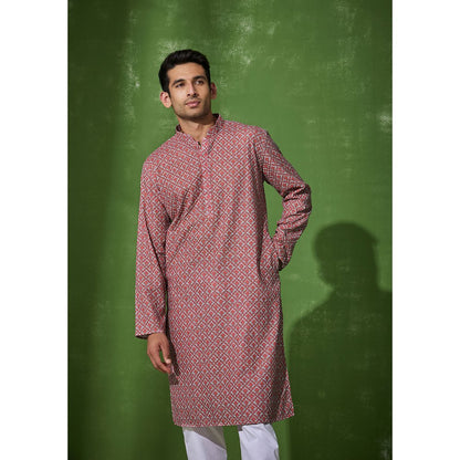 House of Chikankari Aftab Cotton Straight Men Kurta