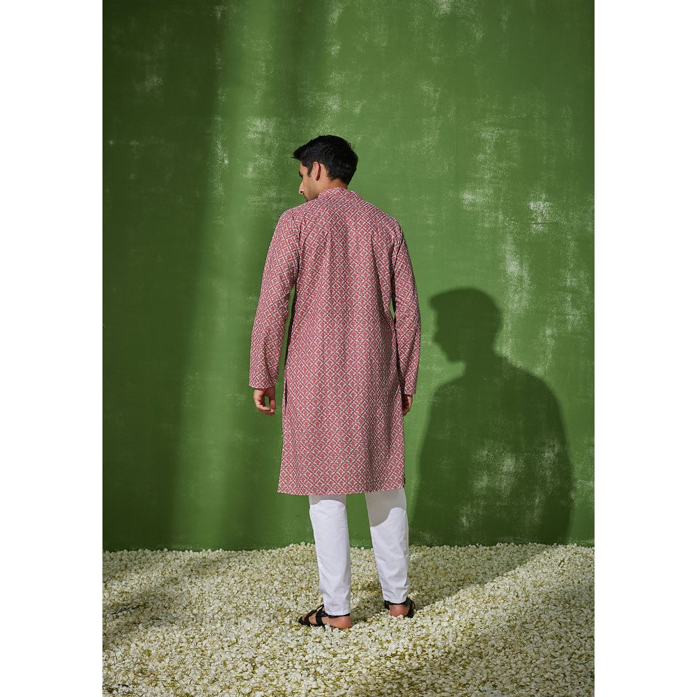 House of Chikankari Aftab Cotton Straight Men Kurta