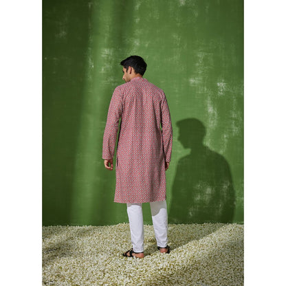 House of Chikankari Aftab Cotton Straight Men Kurta