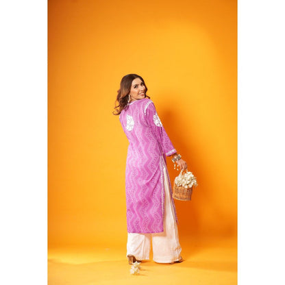 House of Chikankari Jugni Chikankari Mulmul Straight Kurta
