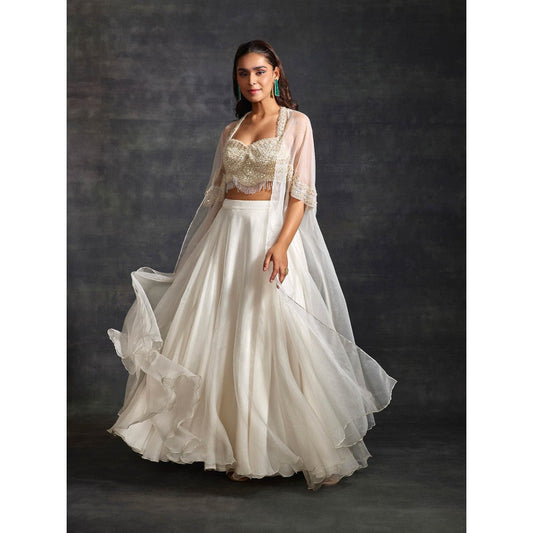 House of Exotique Afraa Lehenga (Set of 3)