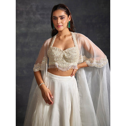 House of Exotique Afraa Lehenga (Set of 3)