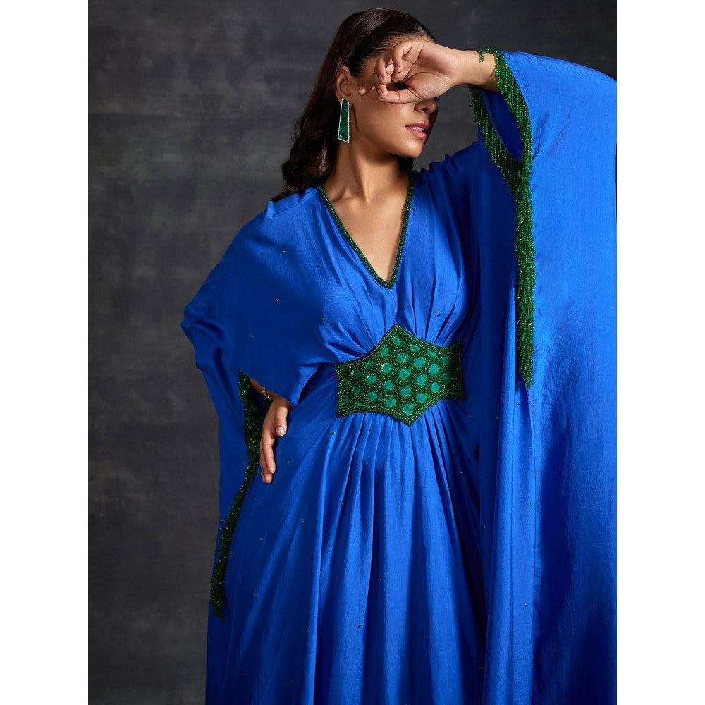House of Exotique Blue Fareeha Kaftan