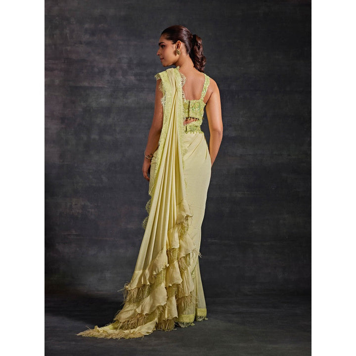 House of Exotique Mridula Embroidered Saree with Stitched Blouse