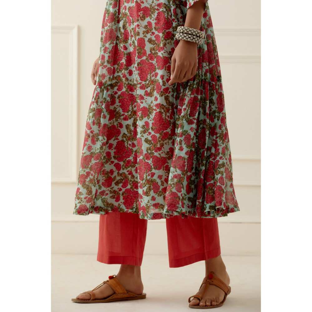 Ikshita Choudhary Red Cotton Pants