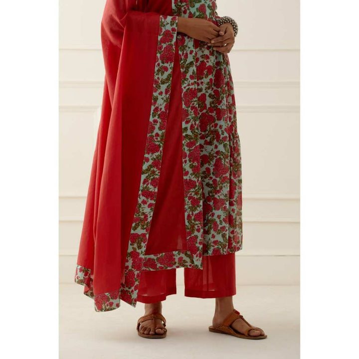Ikshita Choudhary Red Cotton Pants