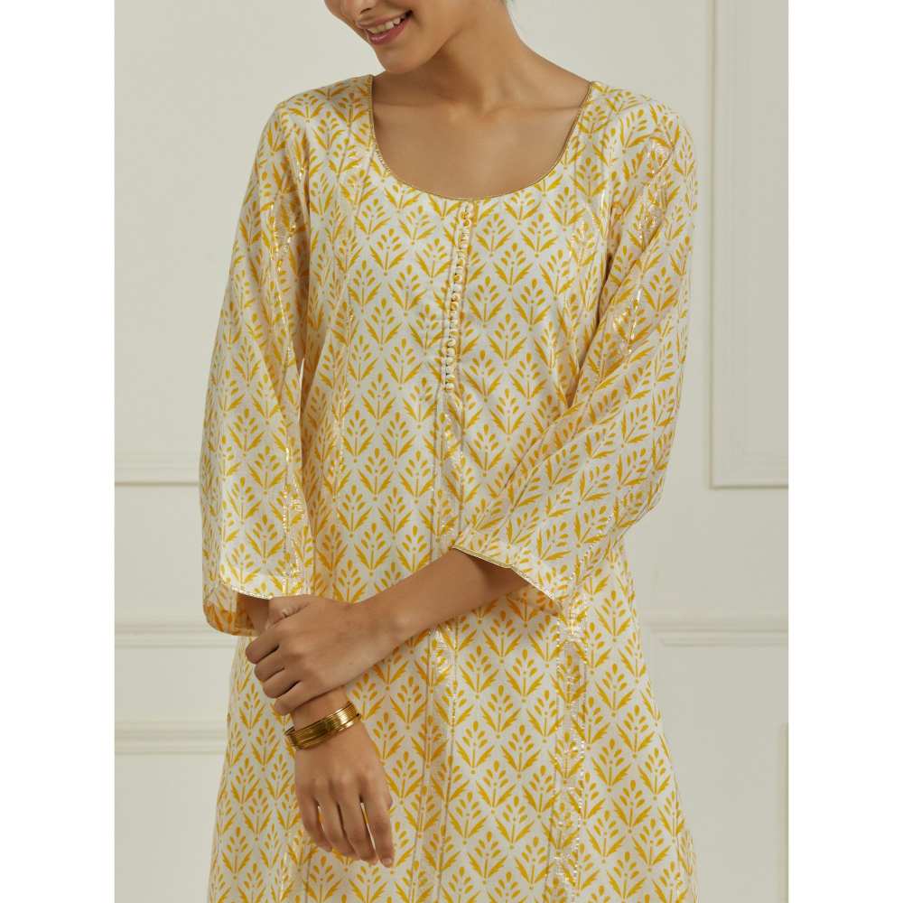 Ikshita Choudhary Yellow Kurta (Set of 3)