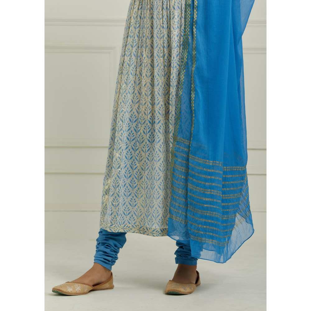 Ikshita Choudhary Blue Kurta (Set of 3)