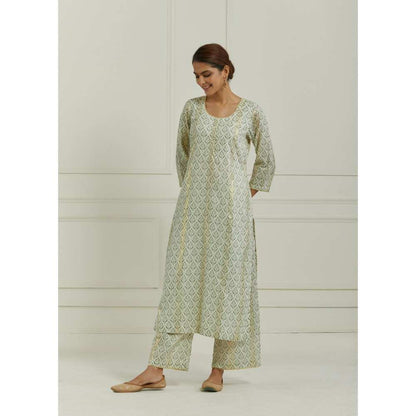 Ikshita Choudhary Green Kurta (Set of 3)