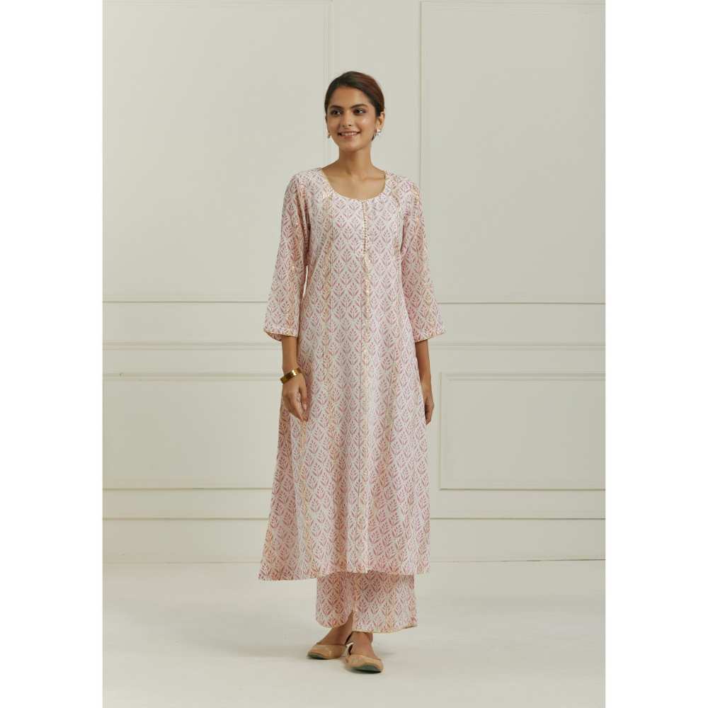 Ikshita Choudhary Pink Kurta (Set of 3)