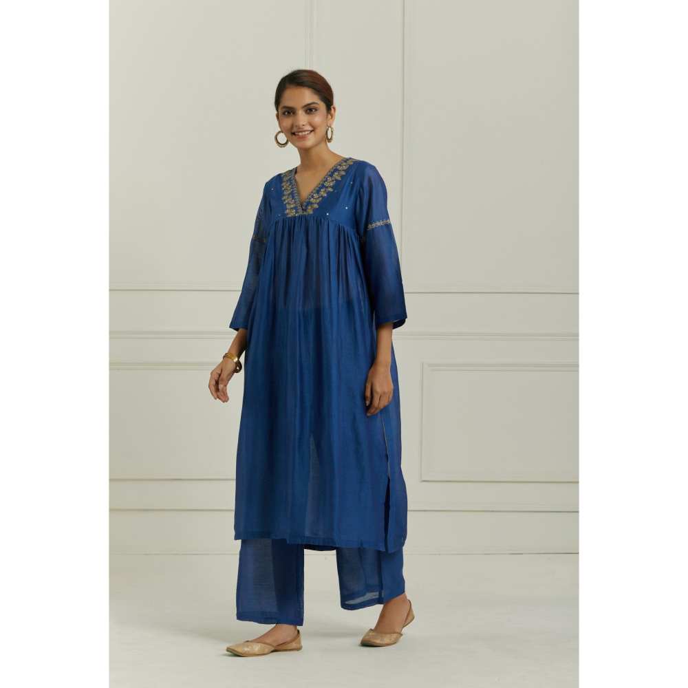 Ikshita Choudhary Blue Kurta
