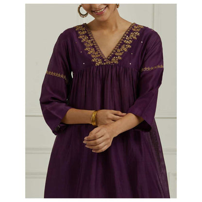 Ikshita Choudhary Purple Kurta (Set of 2)
