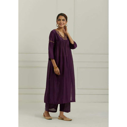 Ikshita Choudhary Purple Kurta (Set of 2)