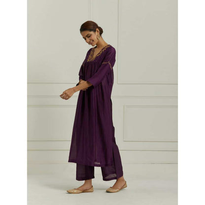 Ikshita Choudhary Purple Kurta (Set of 2)