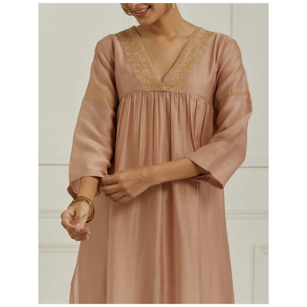 Ikshita Choudhary Beige Kurta (Set of 2)