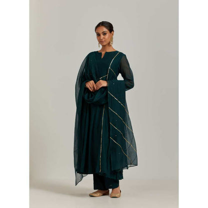 Ikshita Choudhary Green Kurta (Set of 3)