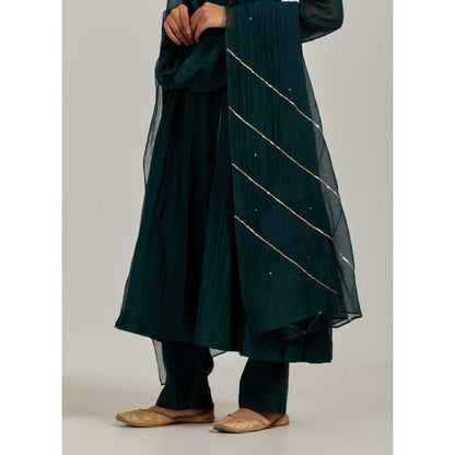 Ikshita Choudhary Green Kurta (Set of 3)