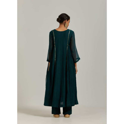 Ikshita Choudhary Green Kurta (Set of 3)