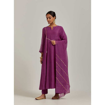Ikshita Choudhary Purple Kurta (Set of 3)