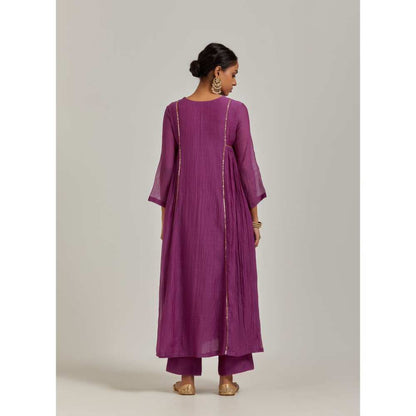 Ikshita Choudhary Purple Kurta (Set of 3)