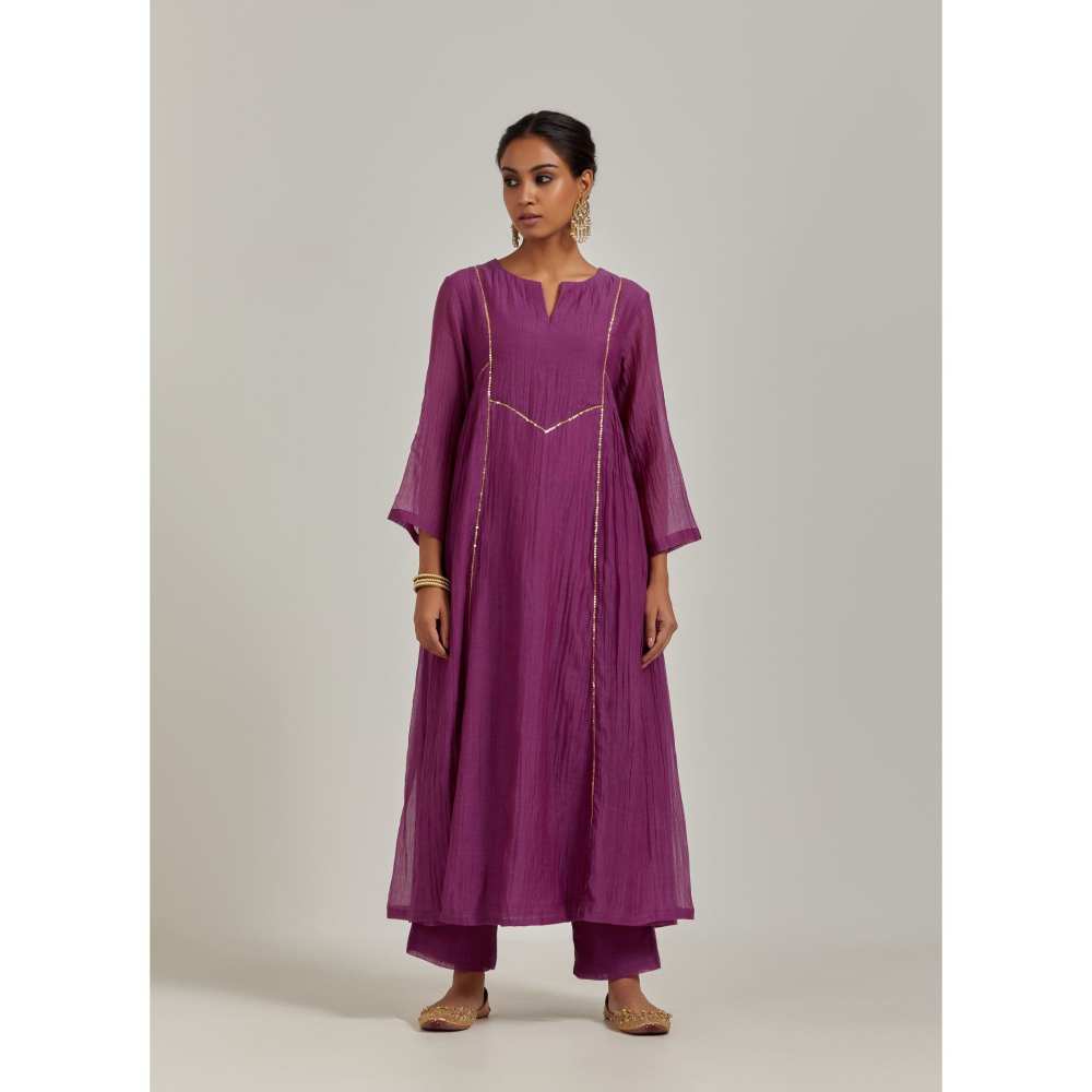 Ikshita Choudhary Purple Kurta (Set of 2)
