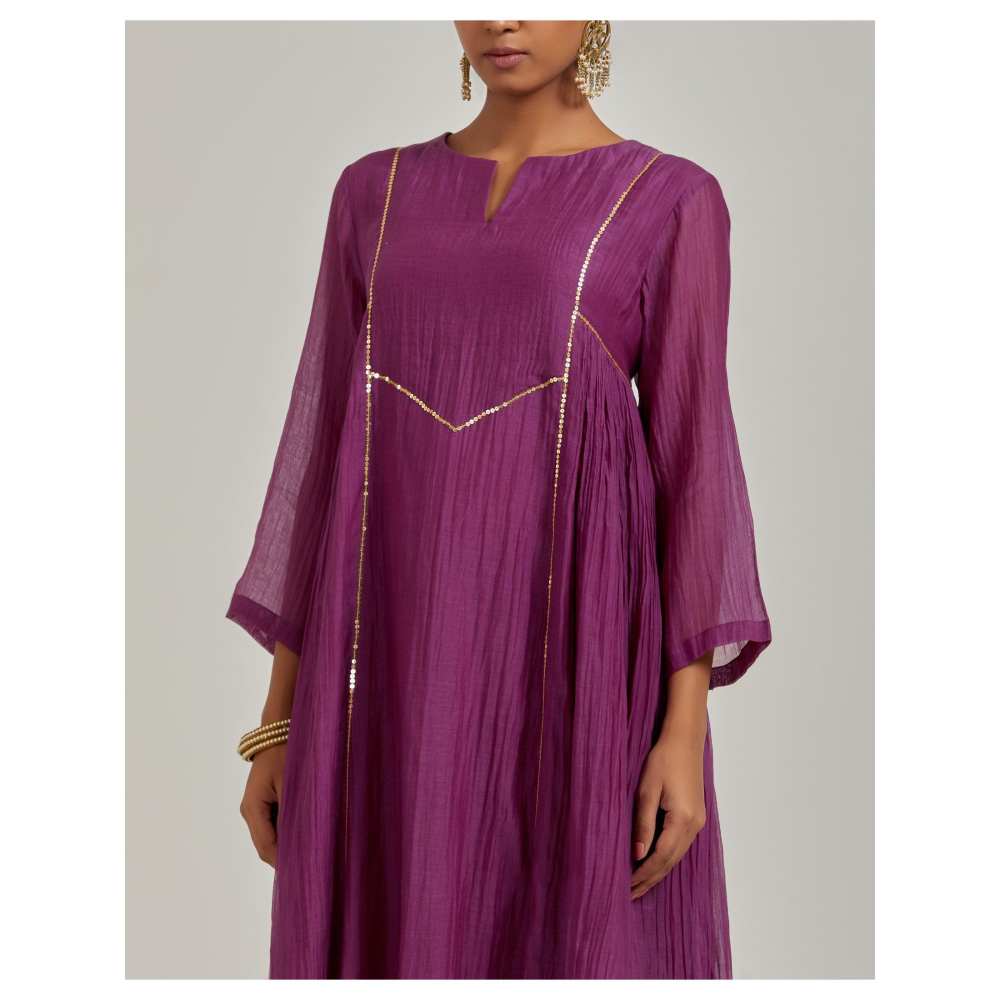 Ikshita Choudhary Purple Kurta (Set of 2)