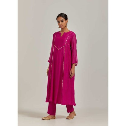 Ikshita Choudhary Magenta Kurta (Set of 3)