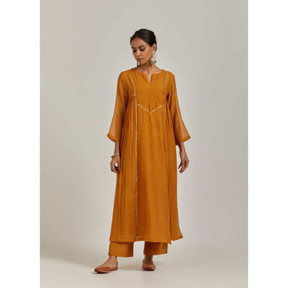 Ikshita Choudhary Mustard Kurta (Set of 3)