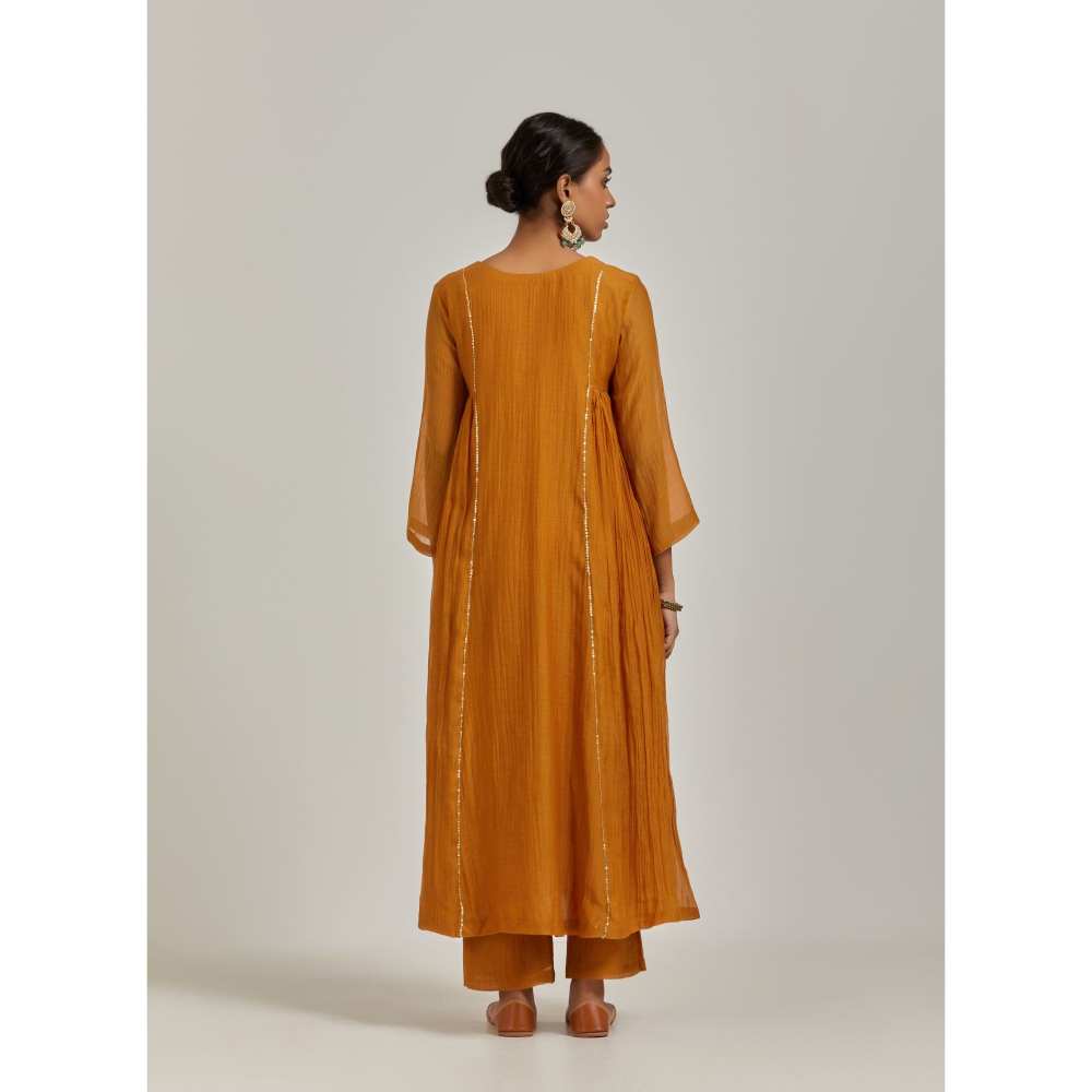 Ikshita Choudhary Mustard Kurta (Set of 3)
