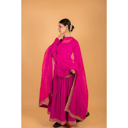 Ikshita Choudhary Magenta Kurta (Set of 2)