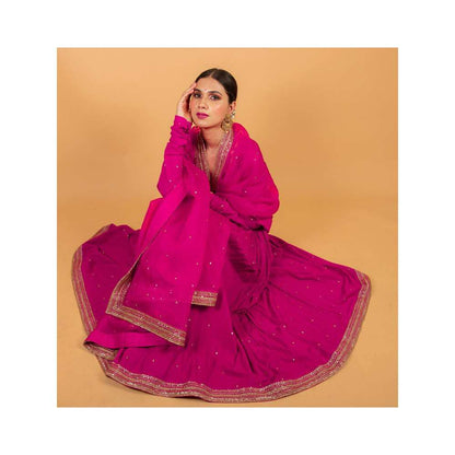 Ikshita Choudhary Magenta Kurta (Set of 2)